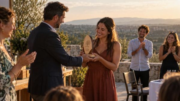Faites briller votre remise de prix avec un trophée en bois gravé personnalisé